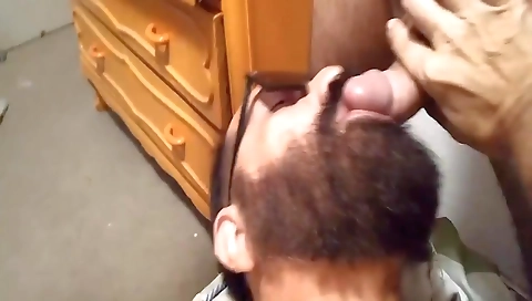 Shara separateing the cum after a blowjob