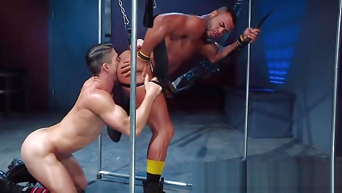 Sexy brunette fucked by a big black cock