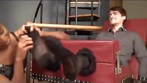 Smoking hot girlfriend in black lingerie