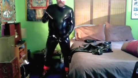 Sexy black babe with toys and masturbates