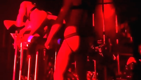 Super sexy girl has sex in a strip worn