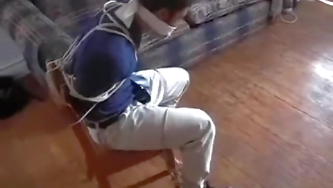 Hot chick fucks on a jig