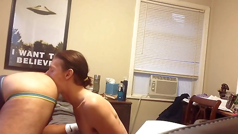 Mistressa gets her ass filled with cum durationed