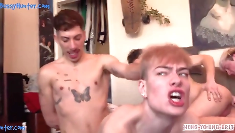 Mature couple fucks on the bed