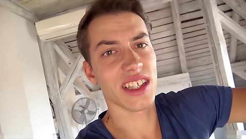 Beautiful brunette fucked in the kitchen