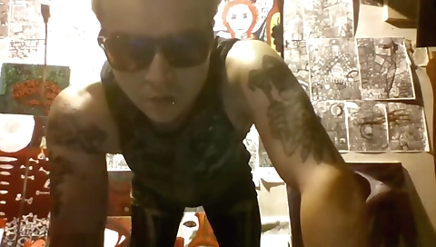 Mature woman masturbates with a dildo