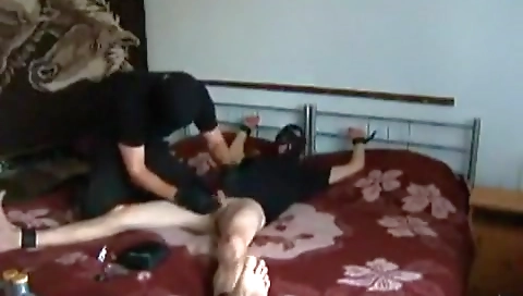 Sexy blonde fucked in the kitchen and