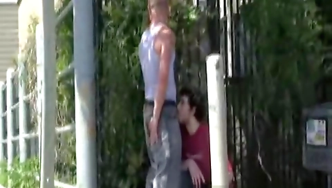 Suckoldoor fuck with blonde